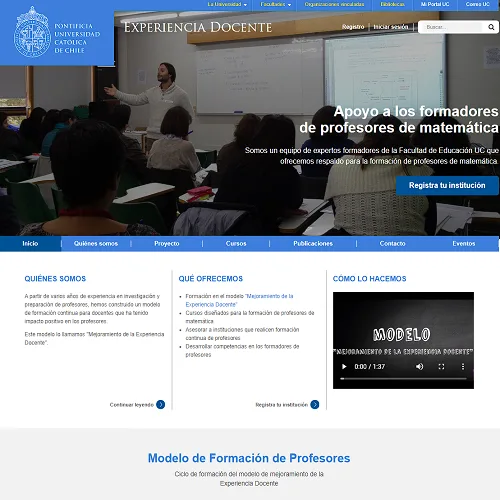 Proyecto Experiencia Docente UC desarrollado por Urantiacos