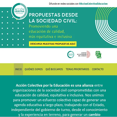 Proyecto Acción Colectiva por la Educación desarrollado por Urantiacos