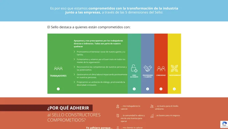 Pantalla 2 de Sello Constructores Comprometidos CChC