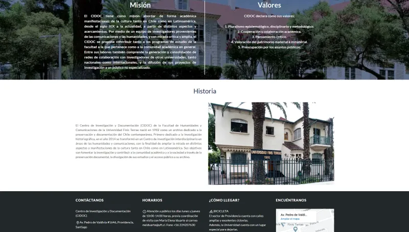 Pantalla 3 de CIDOC UFT