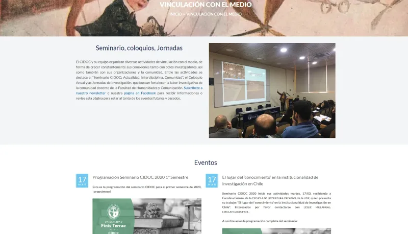 Pantalla 6 de CIDOC UFT