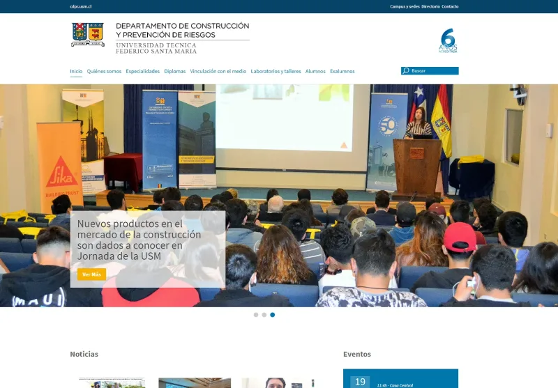 Pantalla 1 de Construcción y Prevención de Riesgos JMC USM