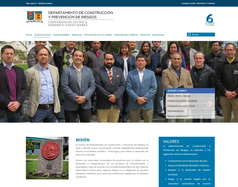 Pantalla 2 de Construcción y Prevención de Riesgos JMC USM