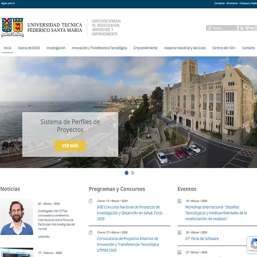 Proyecto Dirección General de Investigación, Innovación y Emprendimiento USM desarrollado por Urantiacos