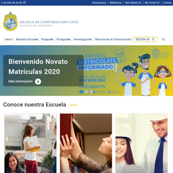 Proyecto Escuela de Construcción Civil UC desarrollado por Urantiacos