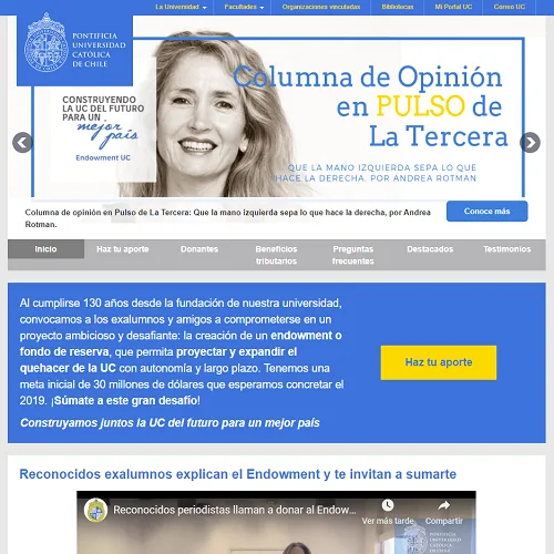 Proyecto Endowment UC desarrollado por Urantiacos