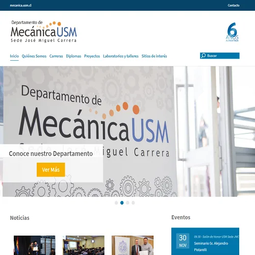 Proyecto Departamento de Mecánica JMC USM desarrollado por Urantiacos
