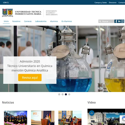 Proyecto Departamento de Química y Medio Ambiente JMC USM desarrollado por Urantiacos