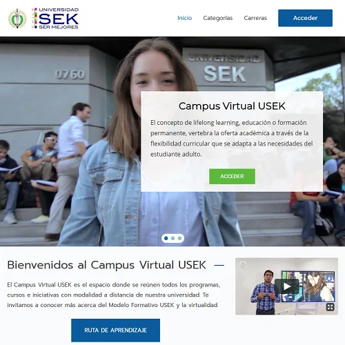 Proyecto Landing Campus Virtual USEK desarrollado por Urantiacos