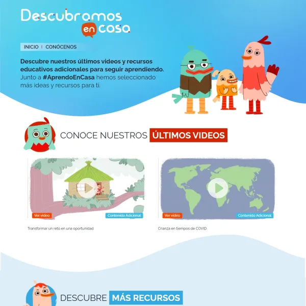Proyecto Descubramos en casa desarrollado por Urantiacos