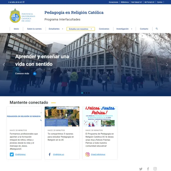 Proyecto Pedagogía en Religión Católica UC desarrollado por Urantiacos