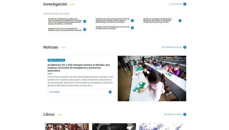 Pantalla 2 de Actualización web CEPPE UC