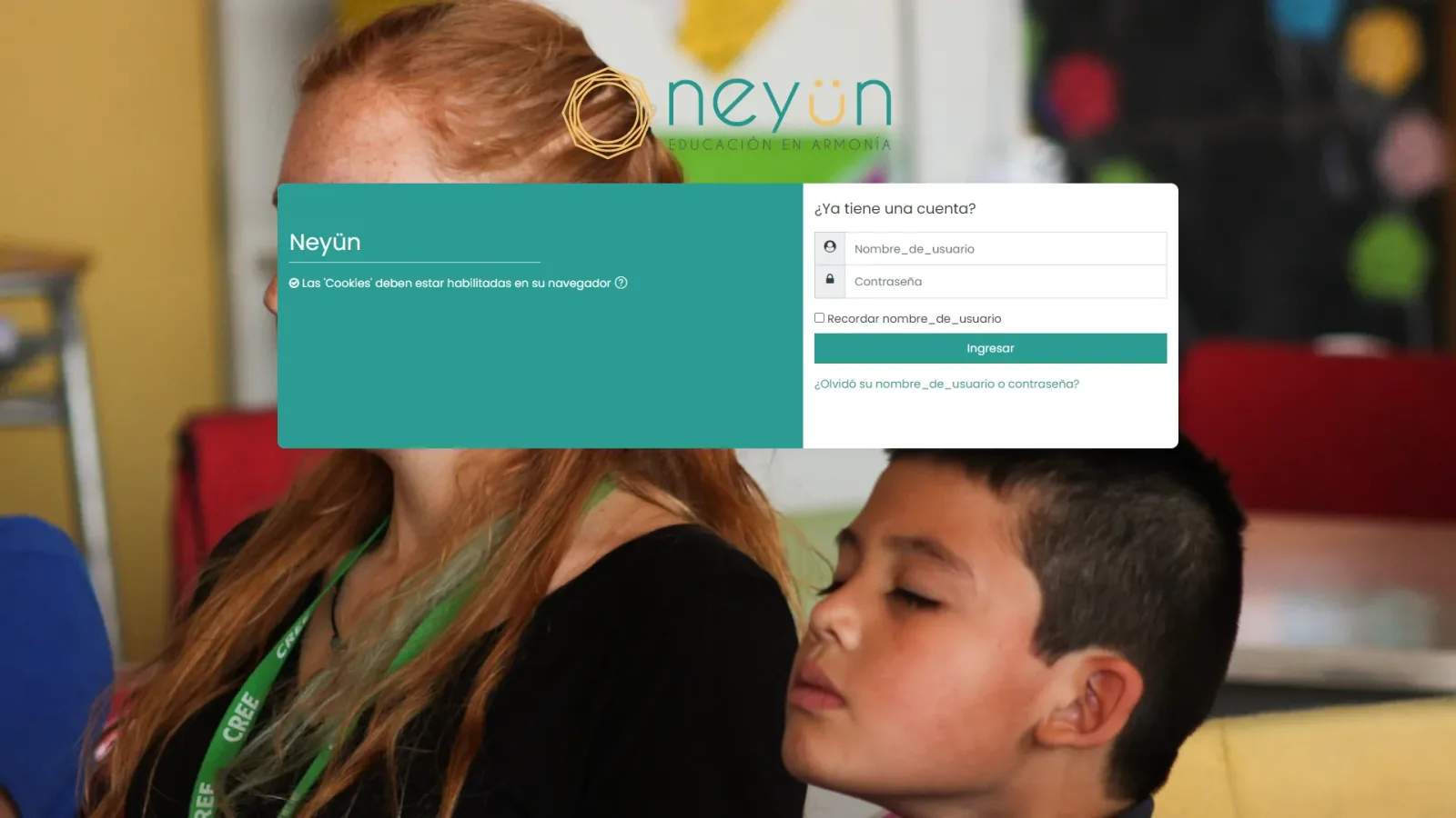 Pantalla principal de Moodle Neyün
