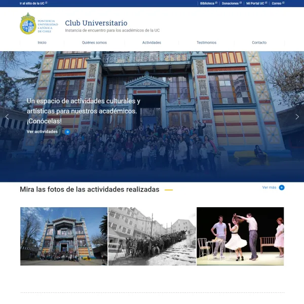 Proyecto Club Universitario UC desarrollado por Urantiacos