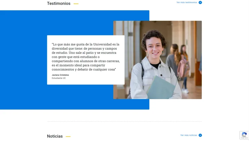 Pantalla 3 de Pedagogía en Inglés para Educación Básica y Media UC