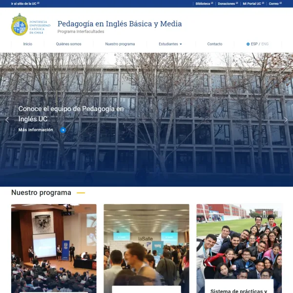 Proyecto Pedagogía en Inglés para Educación Básica y Media UC desarrollado por Urantiacos
