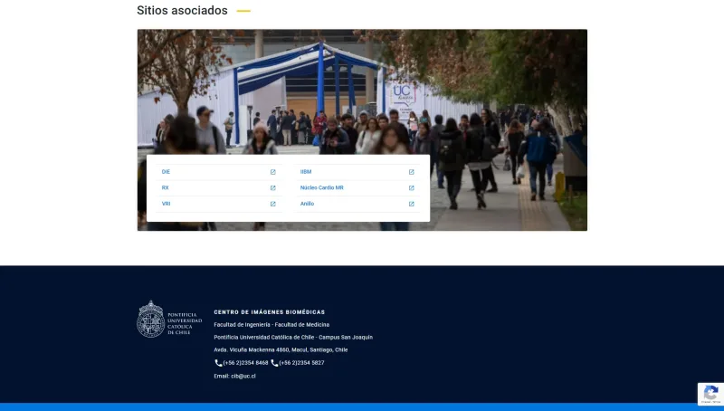 Pantalla 3 de Centro de Imágenes Biomédicas UC