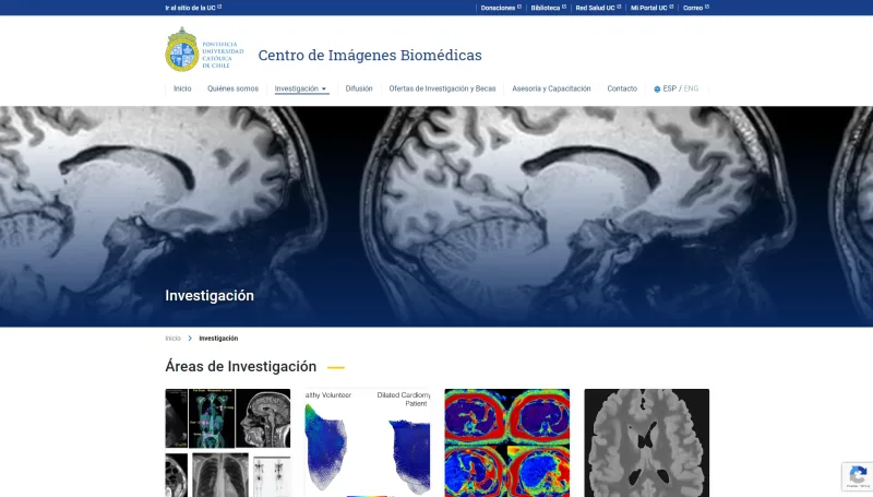 Pantalla 6 de Centro de Imágenes Biomédicas UC