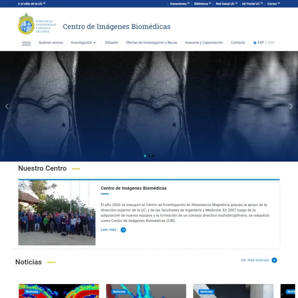 Proyecto Centro de Imágenes Biomédicas UC desarrollado por Urantiacos