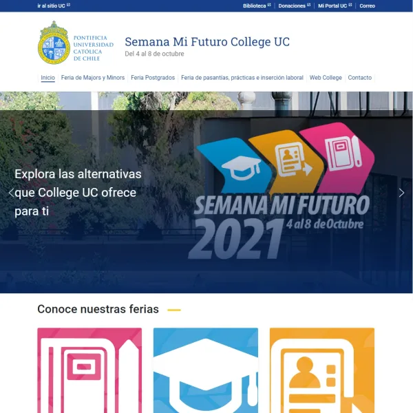 Proyecto Semana Mi Futuro College UC desarrollado por Urantiacos