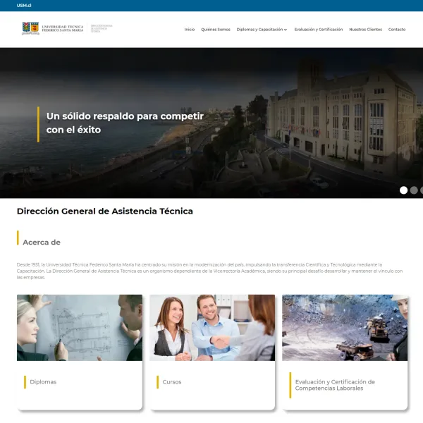 Proyecto Dirección General de Asistencia Técnica USM desarrollado por Urantiacos