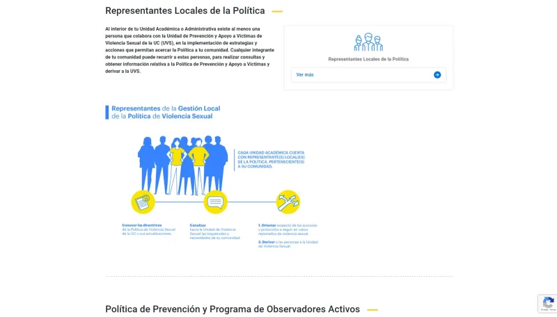 Pantalla 4 de Acciones ante violencia sexual