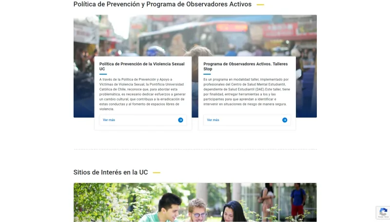 Pantalla 5 de Acciones ante violencia sexual