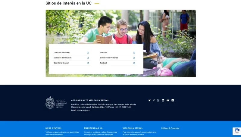 Pantalla 6 de Acciones ante violencia sexual