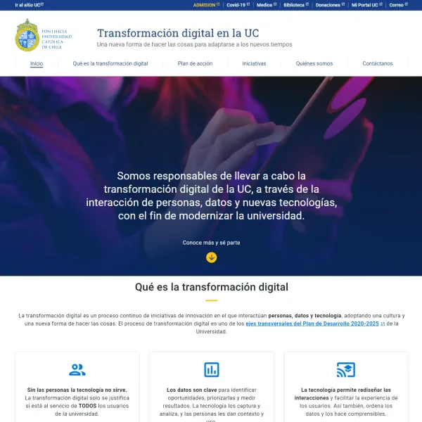 Proyecto Transformación digital en la UC desarrollado por Urantiacos