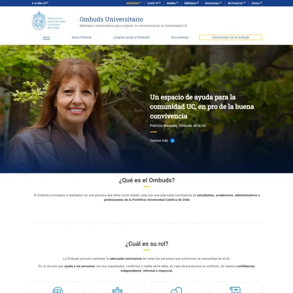 Proyecto Ombuds Universitario UC desarrollado por Urantiacos