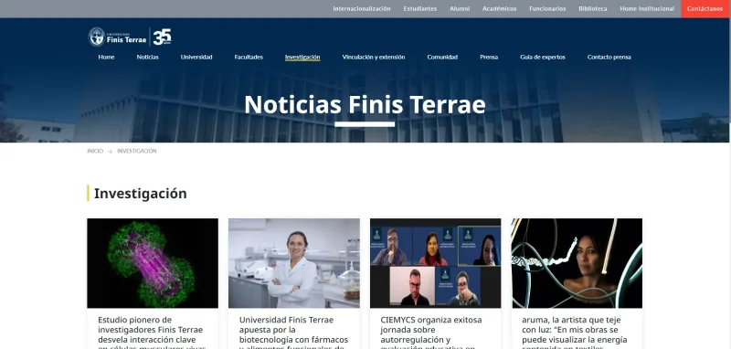 Pantalla 5 de Noticias Finis Terrae