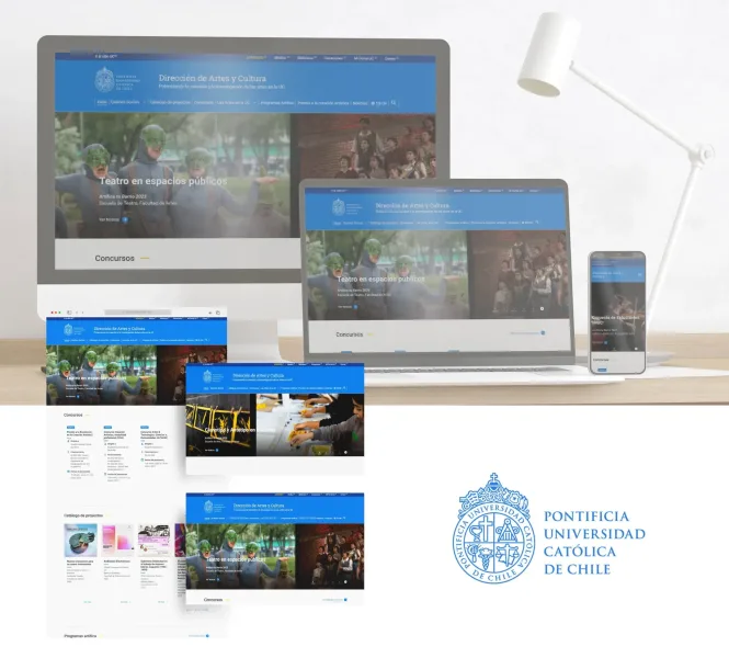 Proyecto Dirección de Artes y Cultura UC desarrollado por Urantiacos