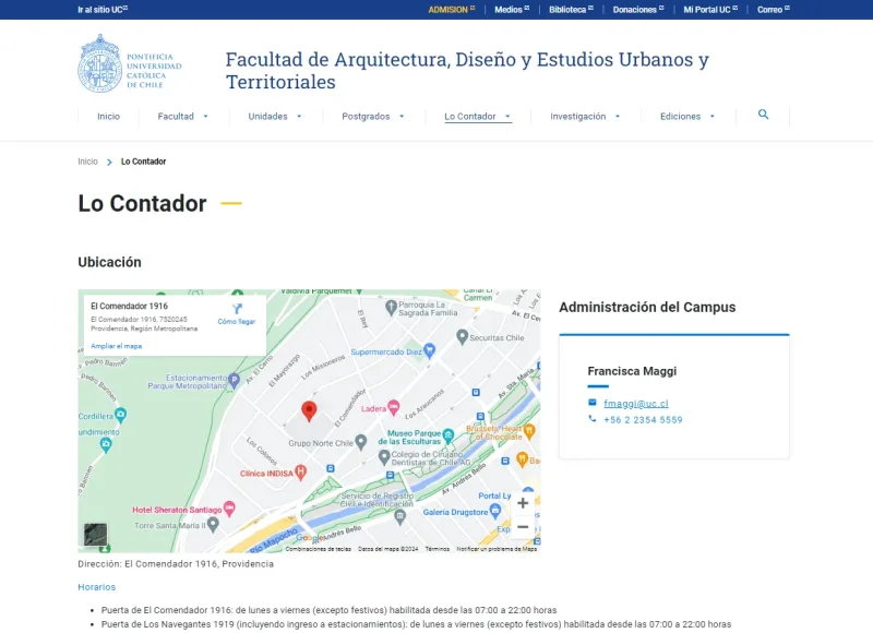 Pantalla 5 de Facultad de Arquitectura, Diseño y Estudios Urbanos y Territoriales