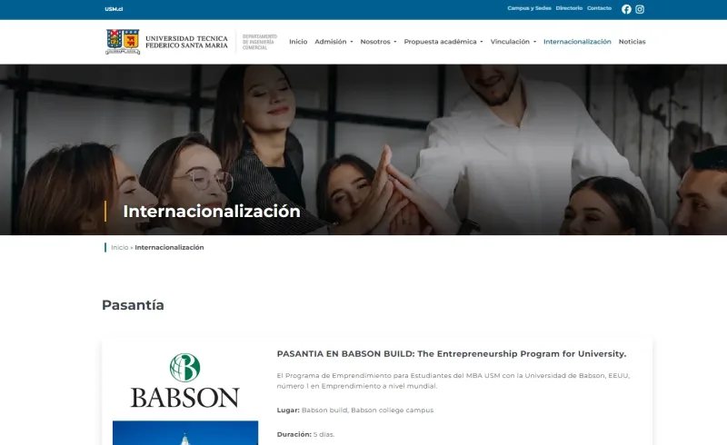 Pantalla 6 de MBA USM