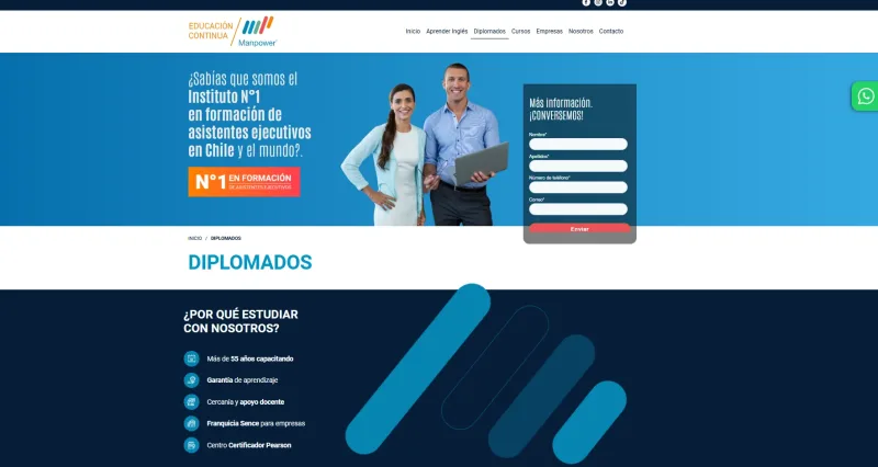 Pantalla 6 de Educación Continua Manpower