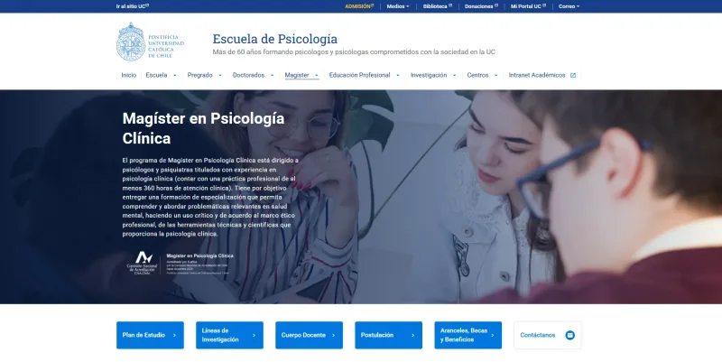 Pantalla 3 de Escuela de Psicología