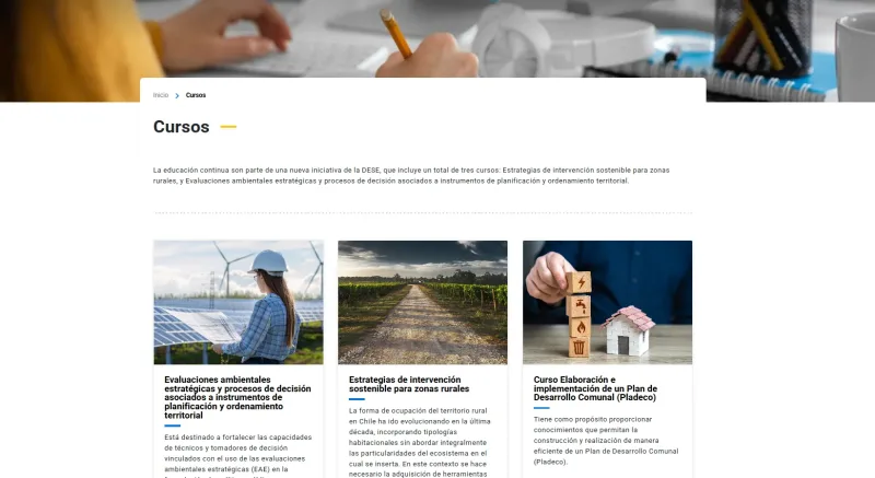 Pantalla 6 de Dirección de Extensión y Servicios FADEU