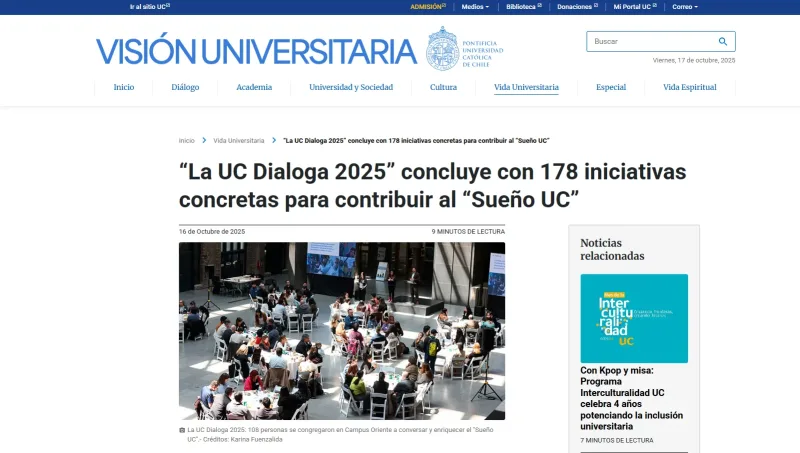 Pantalla 6 de Visión Universitaria