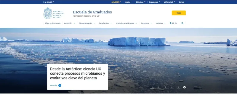 Pantalla 1 de Escuela de Graduados