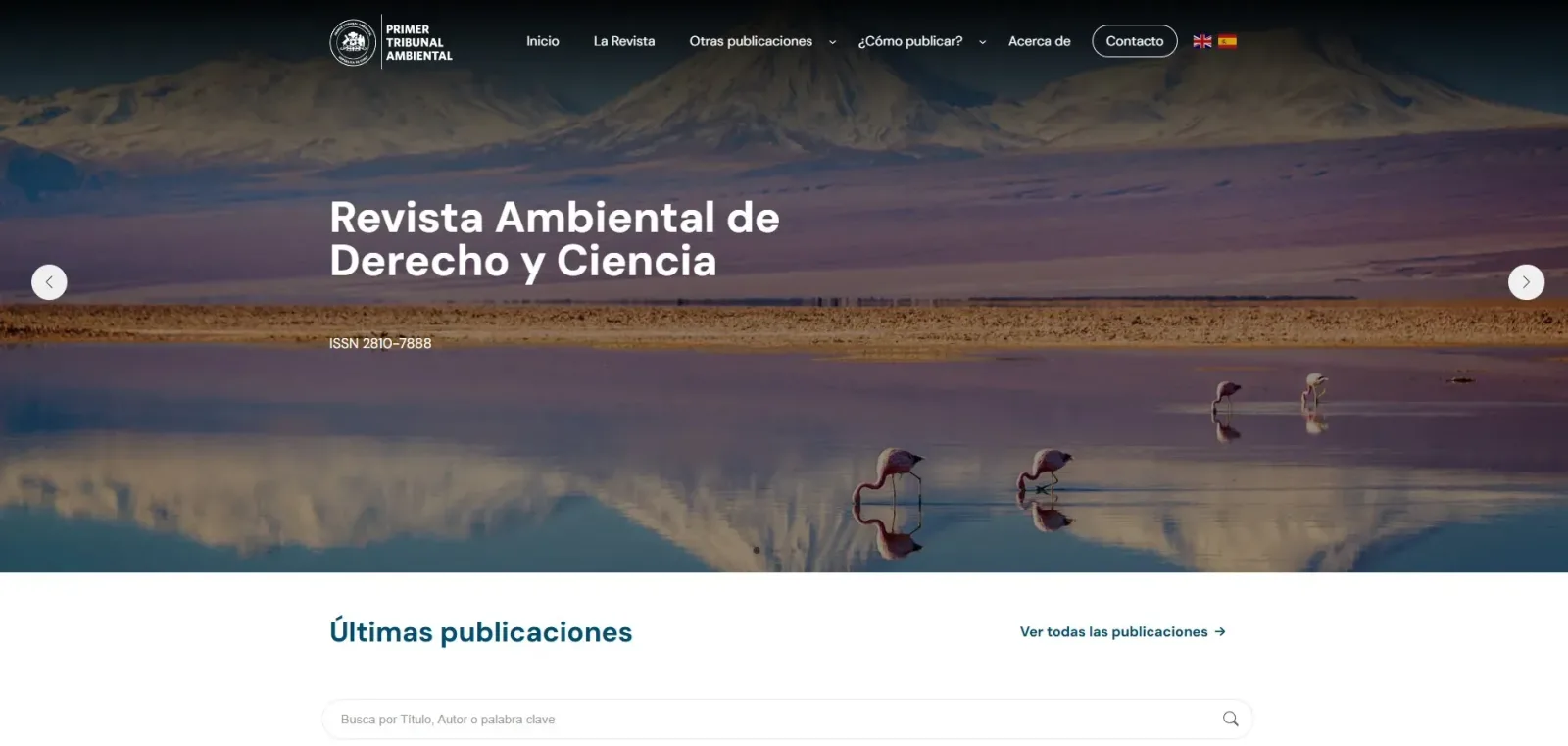 Pantalla principal de Revista Ambiental