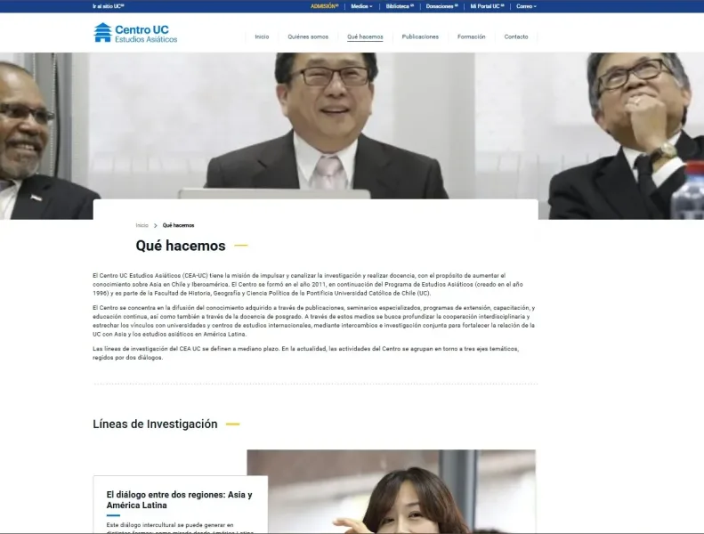 Pantalla 3 de Centro de Estudios Asiáticos