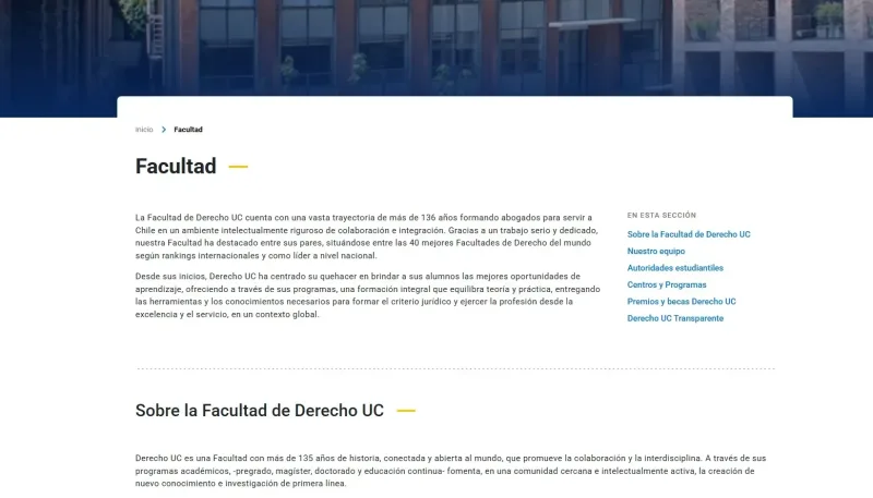 Pantalla 2 de Facultad de Derecho
