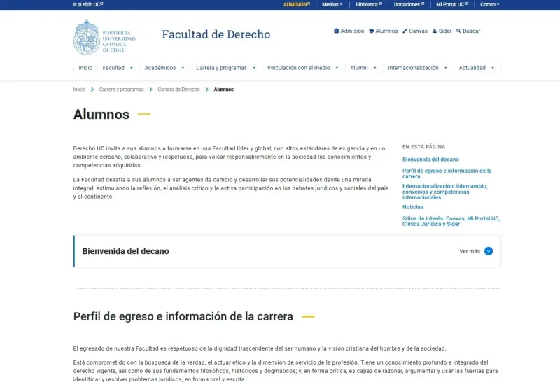 Pantalla 4 de Facultad de Derecho