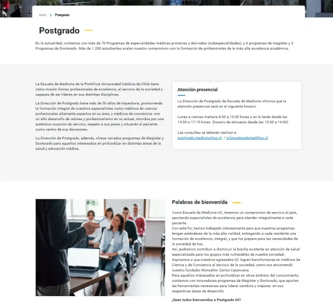 Pantalla 6 de Escuela de Medicina