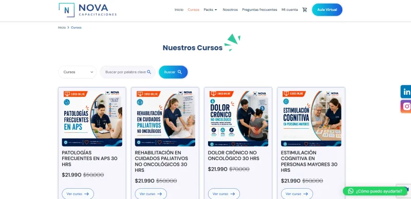 Pantalla 3 de Nova Capacitaciones
