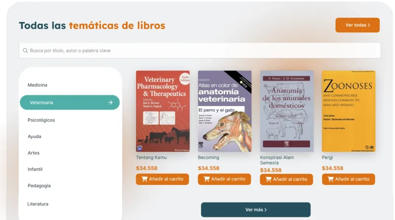 Pantalla 3 de Plataforma Internacional Libros