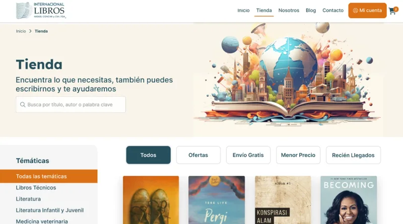 Pantalla 5 de Plataforma Internacional Libros
