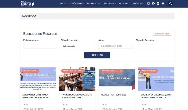 Pantalla 4 de Líderes Educativos