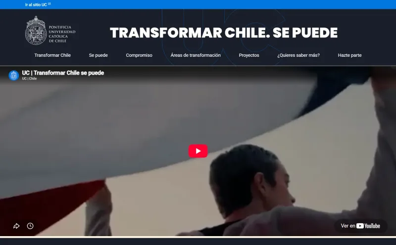 Pantalla 1 de Transformar Chile. Es posible