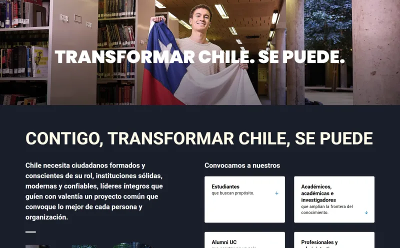Pantalla 2 de Transformar Chile. Es posible